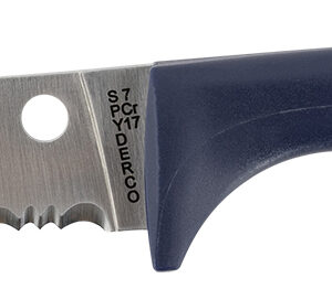 Spyderco K20SPR Counter Puppy  3.48" Fixed Serrated 7Cr17MoV SS Blade Purple Plastic Handle