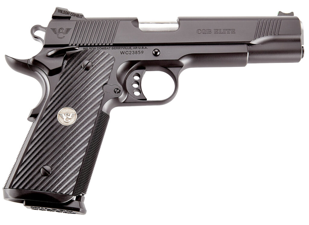 Wilson Combat CQBEFS45A CQB Elite 45 ACP 8+1 5" Stainless Match Grade Barrel, Black Serrated Carbon Steel Slide, Black Carbon Steel Frame w/Beavertail, Black G10 Starburst Grip