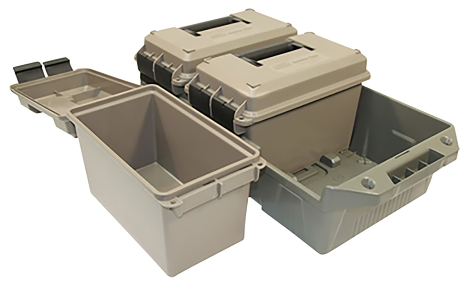 MTM Case-Gard AC3C 3-Can Ammo Crate 50Cal Dark Earth/Army Green Polypropylene