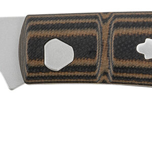 CRKT 7100 Venandi 3.14" Folding Clip Point Plain Bead Blasted 8Cr13MoV SS Blade/Black/Brown G10 Handle