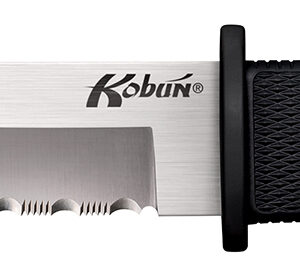 Cold Steel CS17TS Kobun  5.50" Fixed Tanto Serrated AUS-8A SS Blade/Black Checkered Kray-Ex Handle Includes Sheath