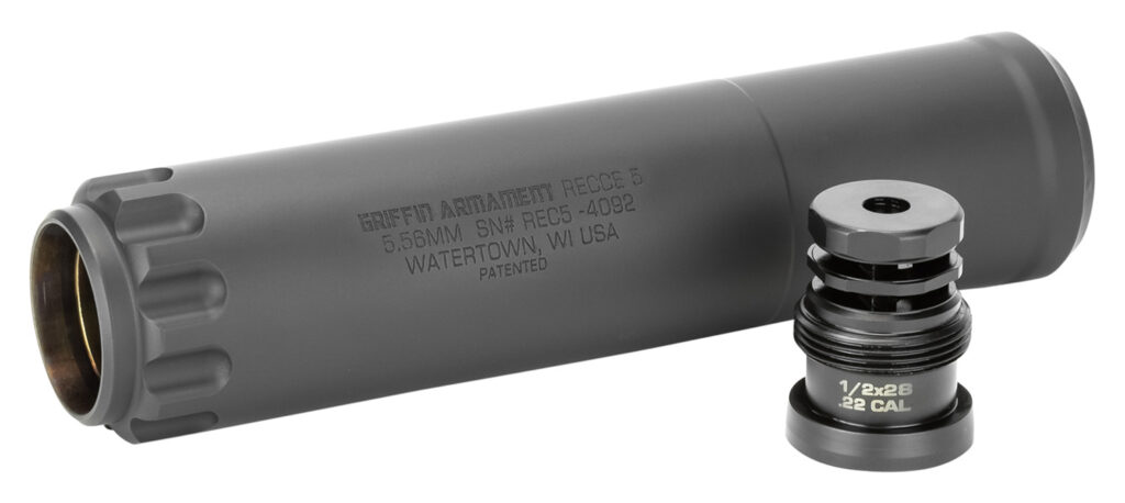 Griffin Armament GAREC5-W Recce 5 22 Cal 1.47"D Black Cerakote Stainless Steel 5.56 Taper Mount