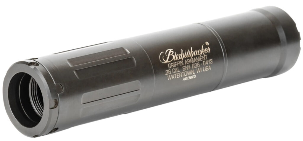 Griffin Armament GABUSH36W Bushwacker 36 Modular 36 Cal 1.50"D Black Cerakote 17-4 Stainless Steel