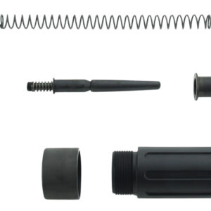 TacFire MAR139C Short Buffer Tube System Black Anodized Aluminum with QD End Plate for AR Pistol Platform