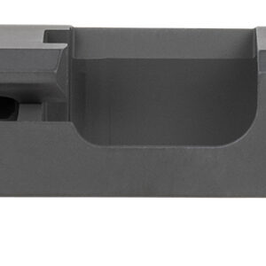 TacFire Replacement Slide 9mm Luger Graphite Black Cerakote Stainless Steel with Optics Cut & Slide Ports for Glock 19 Gen3