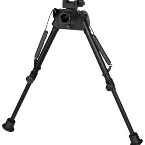 Harris Bipods S-L2P Swivel L Picatinny, 9-13", Black Steel/Aluminum, Self-Leveling Legs, Rubber Feet