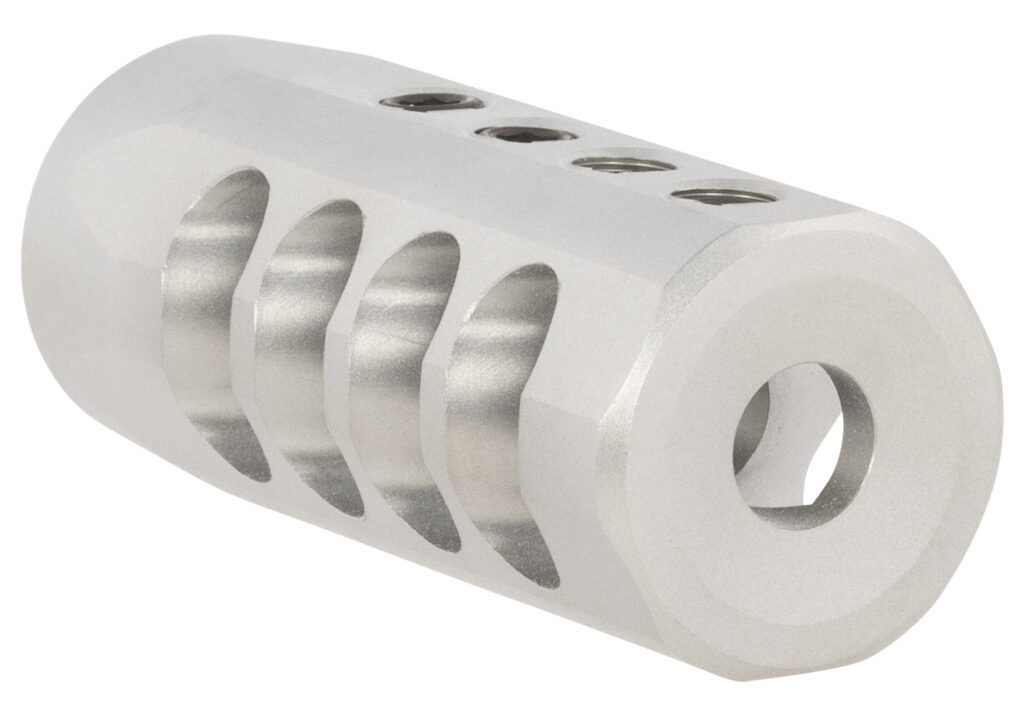 Christensen Arms 8100001701 Side-Baffle Natural Titanium, 5/8"-24 tpi Threads, 30 Cal (.920" D Bull barrel)