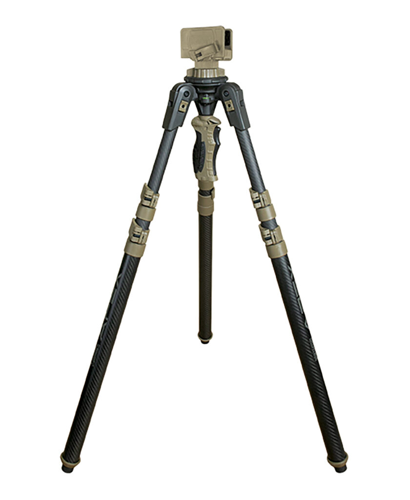 Primos 65900 Trigger Stick Apex Tripod made of Aluminum with Carbon Fiber/Flat Dark Earth Accent Finish, 28"-62" Vertical Adjustment & Rubber Feet