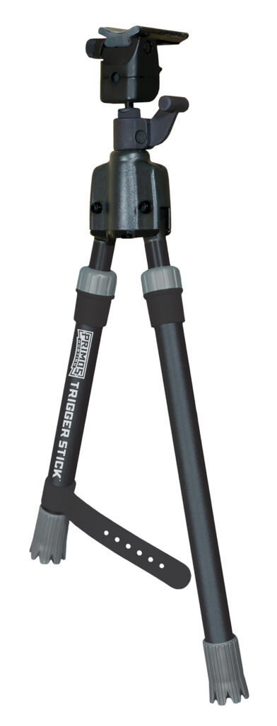 Primos 65825 Trigger Stick  Bipod made of Steel with Black & Gray Finish, QD Swivel Stud Attachment Mount Type & Short Height (Clam Package)