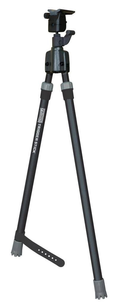 Primos 65826 Trigger Stick  Bipod made of Steel with Black & Gray Finish, QD Swivel Stud Attachment Type & Medium Height (Clam Package)