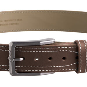 Magpul MAG127621046 Tejas EL Pistolero Chocolate Brown Bull Hide 46" 1.50" Wide Buckle Closure