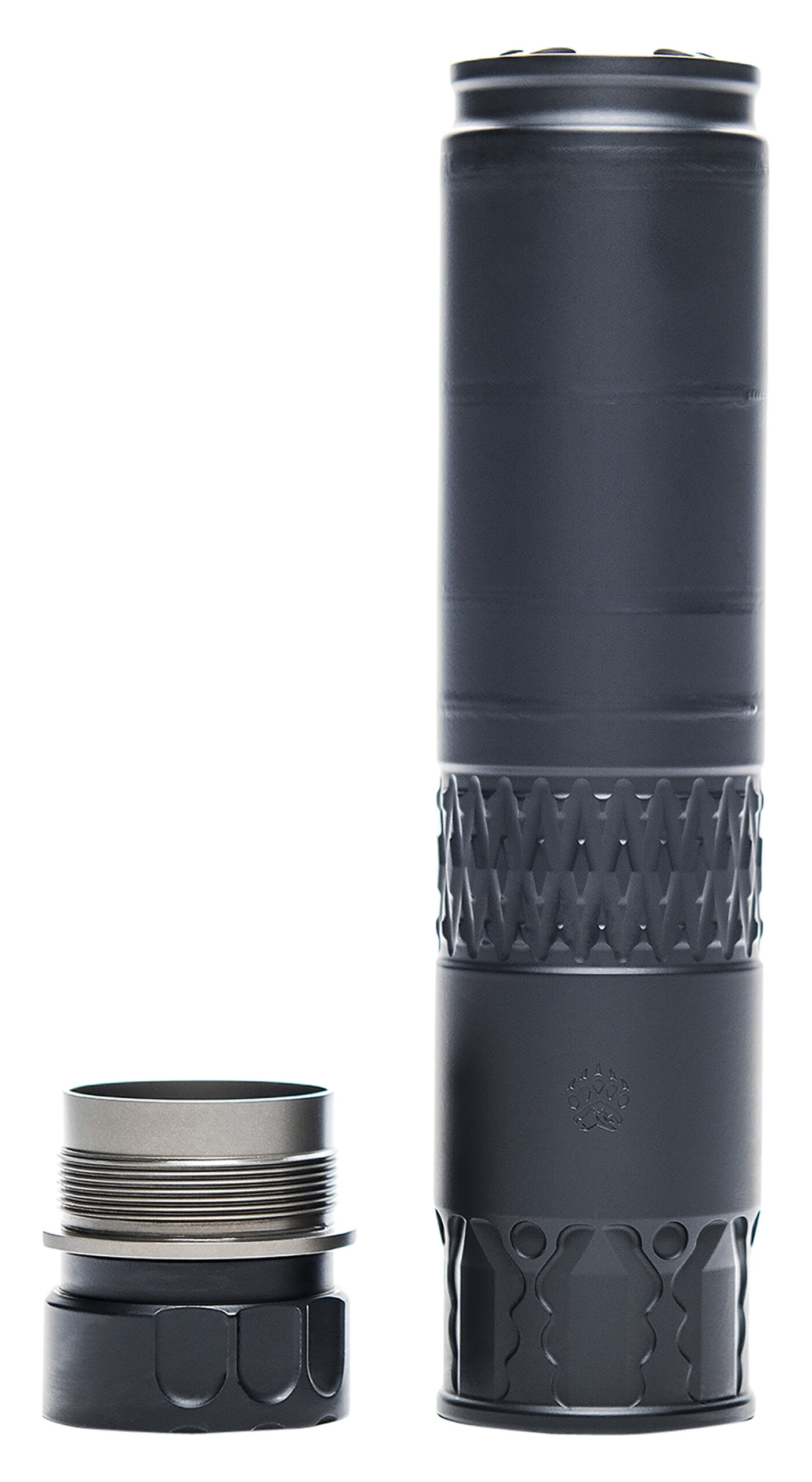 Rugged Suppressors AK360 Alaskan360 36 Cal 1.60" D, Rated Up to 338 Lapua, 130.80 dB (308 Win), Black Stainless Steel, R.U.M. Mount Included
