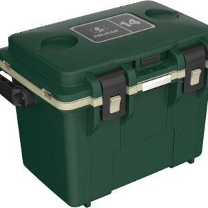 PELICAN COOLERS IM 14 QUART - HUNTER GREEN/TAN DRY STORAGE