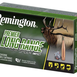 Remington Ammunition R21343 Premier Long Range 7mmRemMag 175gr Speer Impact 20 Per Box/10 Case