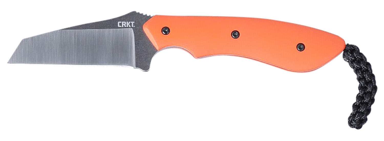 CRKT 2399 S.P.I.T. 2.29" Fixed Plain Satin Stonewashed 8Cr13MoV SS Blade/Orange G10 Handle Includes Sheath