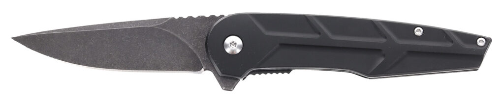 Schrade 1159329 Reckon 3.25" Folding Drop Point Plain Dark Stonewash D2 Steel Blade 4.40" Black Aluminum Handle