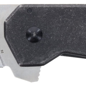 Schrade 1136251 Slyte 3" Folding Plain Satin D2 Steel Blade 4.50" Dark Stonewash Stainless Steel Handle