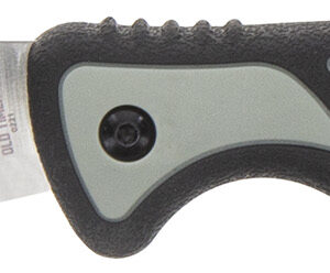 Old Timer 1137140 Trail Boss 3.70" Fixed Caper Plain Stainless Steel Blade 5.25" TPE Handle Includes Sheath