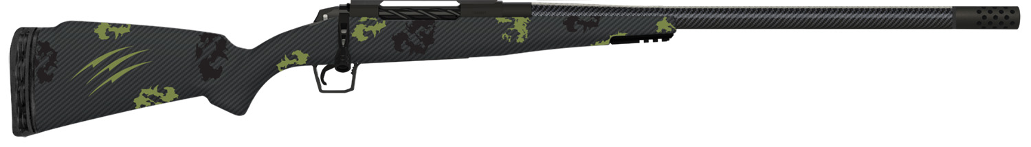 Fierce Firearms TROG300PRC22BF CT Rogue 300 PRC 3+1 22" Carbon Fiber Barrel, Black Cerakote Titanium Rec, Forest Camo Rogue Stock