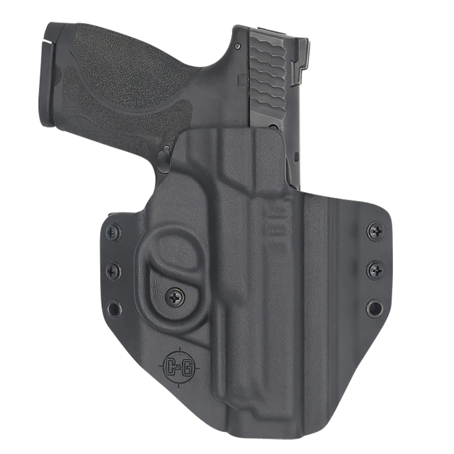 C&G Holsters 0566100 Covert OWB Black Kydex Belt Loop Fits S&W M&P 9/40 4.25"