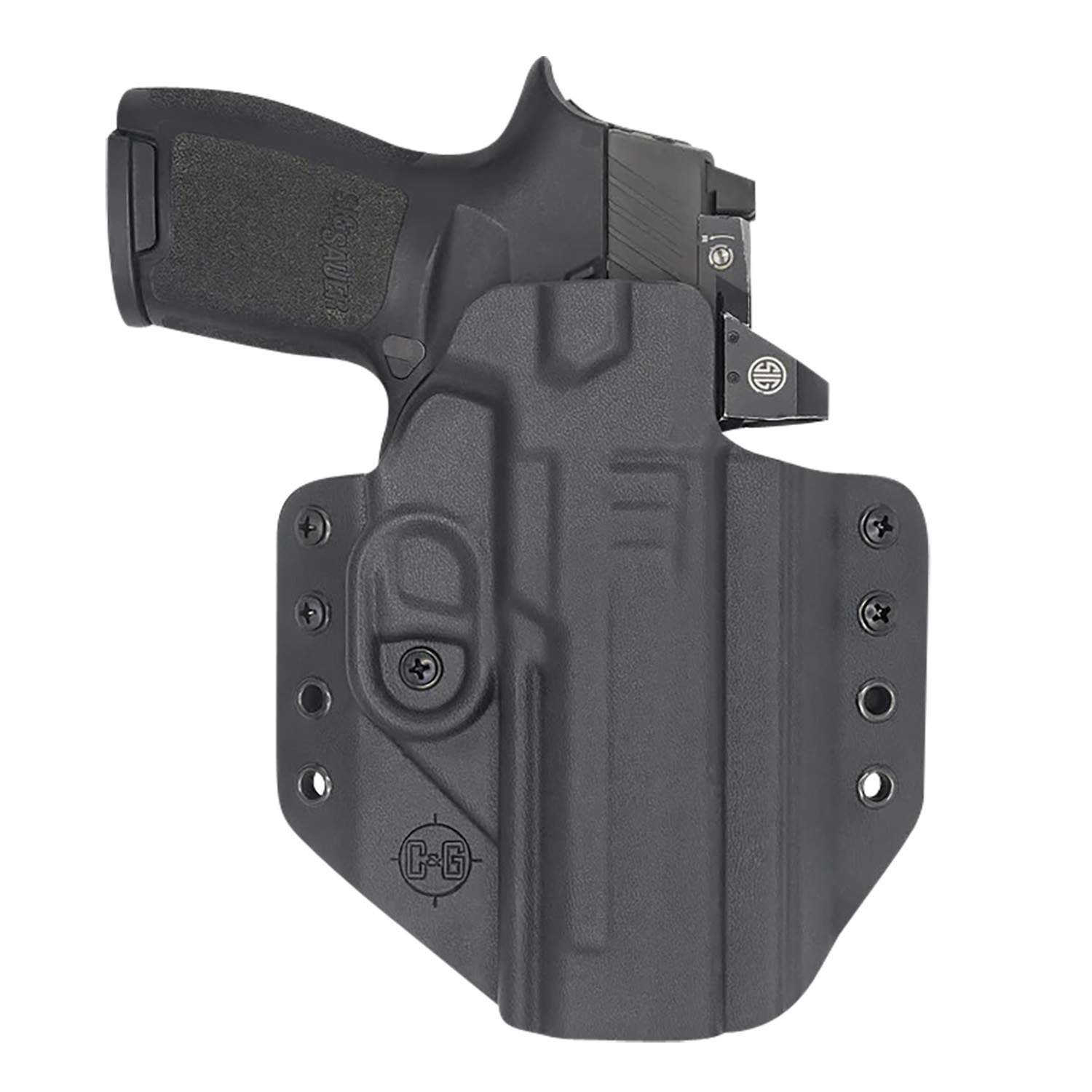 C&G Holsters 0286100 Covert OWB Black Kydex Fits Sig P320 Right Hand