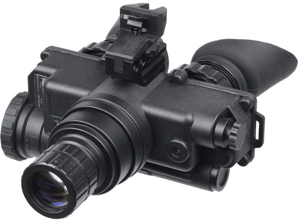 AGM Global Vision 12W7P122153211 Wolf-7 PRO NL1 Night Vision Goggles Black 1x 27mm, Generation 2+ Level 1, 45-54 lp/mm Resolution, Green Filter