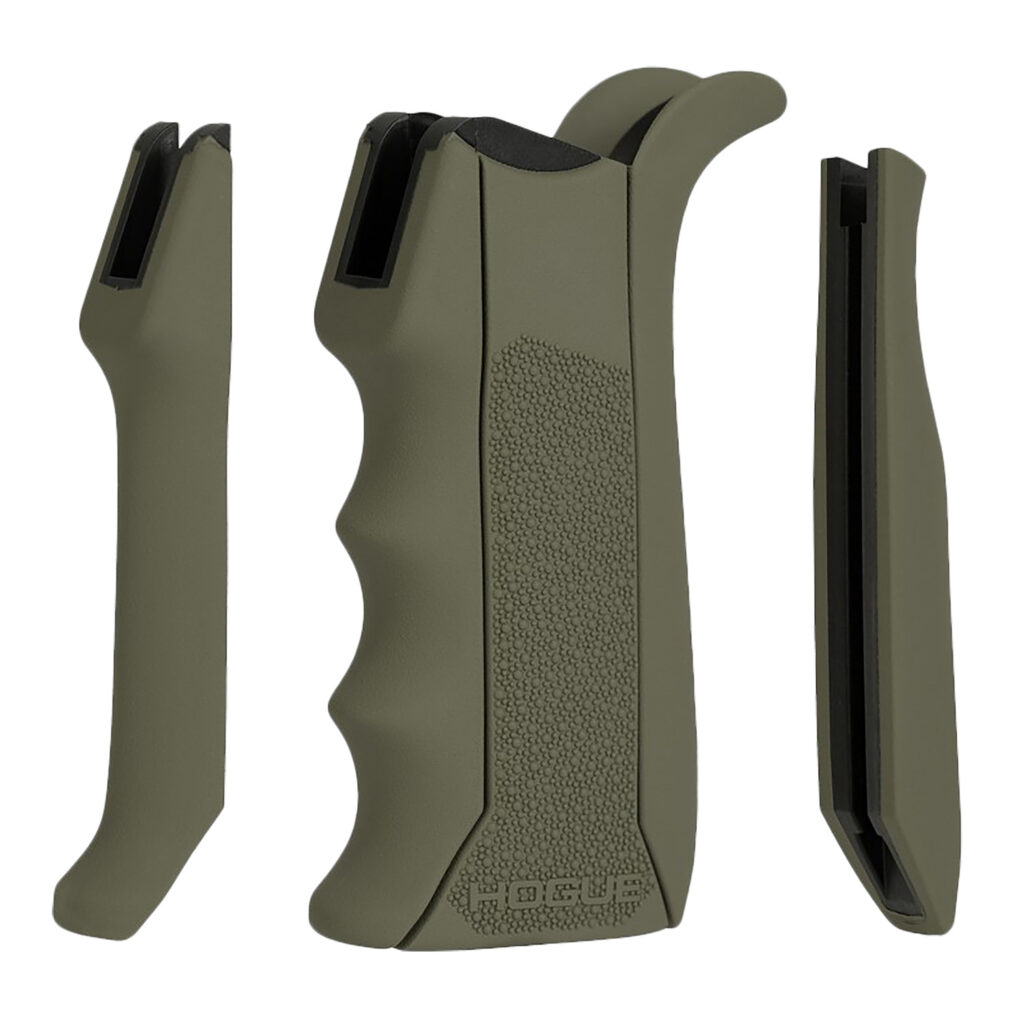 Hogue 13041 Modular Overmolded OD Green Rubber Pistol Grip with Finger Grooves Fits AR-15/M16