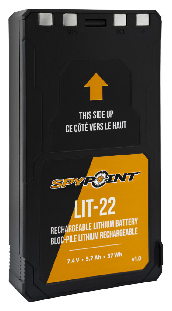 Spypoint 05549 LIT-22 Rechargeable Lithium Battery Pack  Black 7.4 Volts