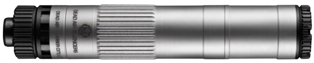 Dead Air MOJAVE9SIL Mojave 9 Modular 9mm 1.41" Silver Aluminum/Stainless Steel/Titanium 1/2"x28