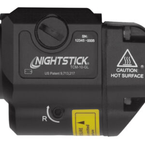 Nightstick TCM10GL Compact Weapon-Mounted Light with Green Laser Black Anodized 650 Lumens White Light