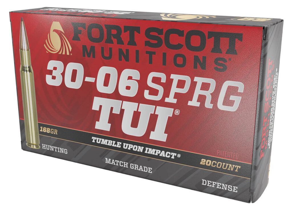 Fort Scott Munitions 3006168SCV Tumble Upon Impact (TUI) Rifle 30-06Springfield 168gr Solid Copper Spun 20 Per Box/10 Case