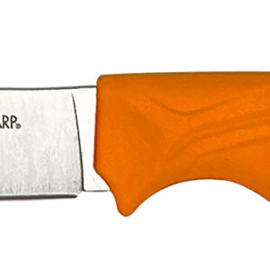 AccuSharp 732C Butcher  4" Fixed Butcher Plain Stainless Steel Blade/Blaze Orange Ergonomic Anti-Slip Rubber Handle
