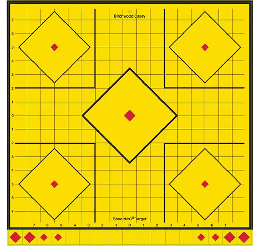 Birchwood Casey LRSIT-5PK Long Range  Self-Adhesive Paper Yellow 17.75" 5-Diamond 5 Pack