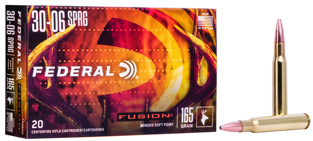 Federal F3006FS2 Fusion  30-06Springfield 165gr Bonded Soft Point 20 Per Box/10 Case