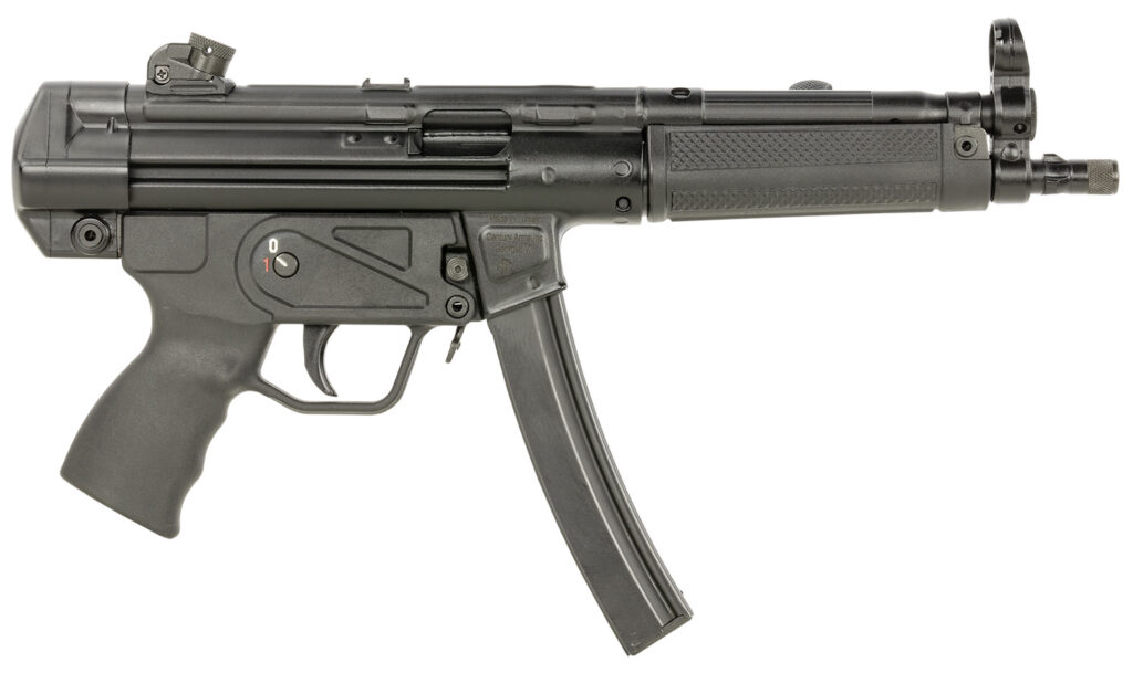 Century Arms HG6034ALN AP5 CORE 9mm Luger 30+1 8.90" Threaded Barrel, Black, Stamped Metal Rec, Fixed Front/Drum Rear Sights, Includes Sling (1 Mag)
