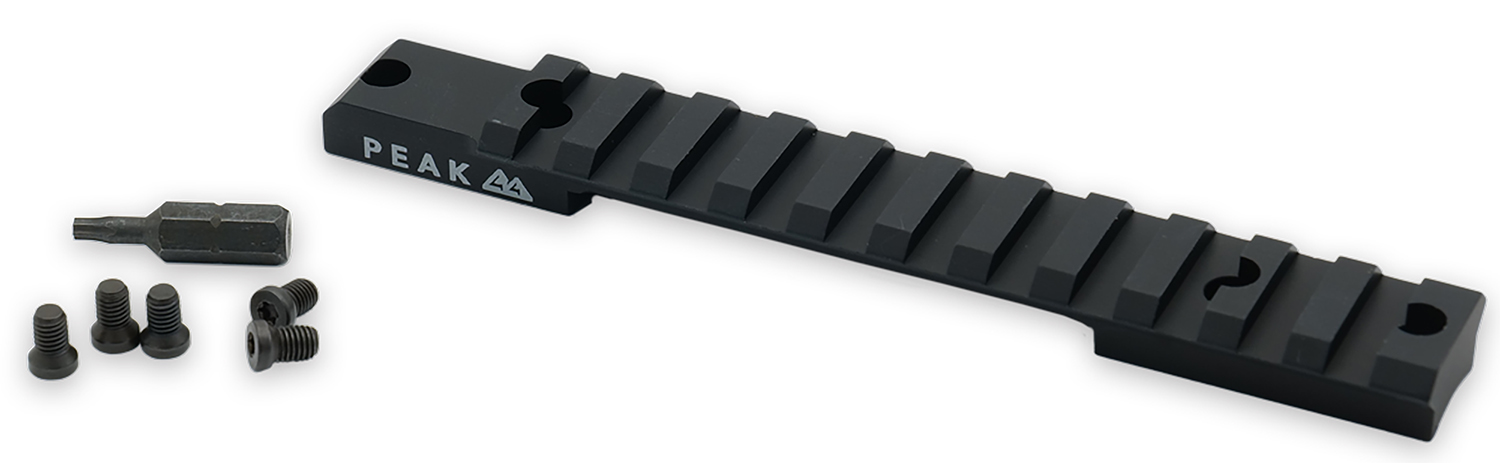 Weatherby J010004 Picatinny Rail Matte Black Aluminum Weatherby Model 307 Weaver Mount Short Action 20 MOA