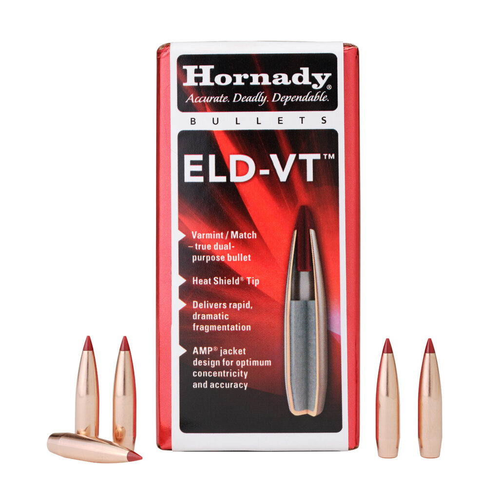 Hornady 22762 ELD-V 22 Cal .224 62 gr 100 Per Box/ 25 Case