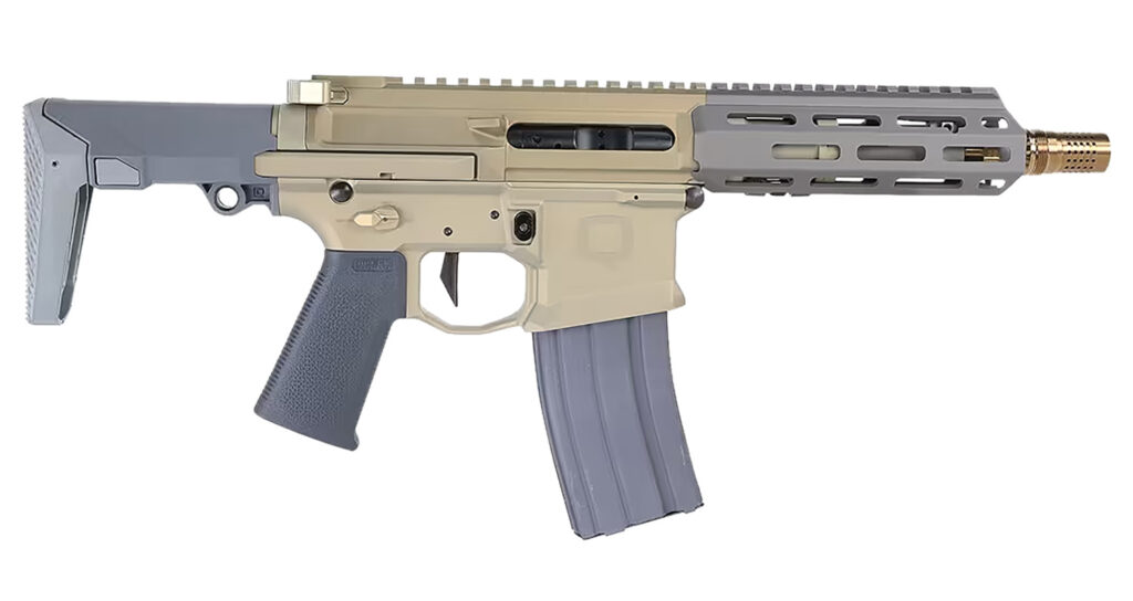 Q LLC HB300BLK7IN Honey Badger  300 Blackout 20+1 7" Picatinny Rail Receiver, Q-Sert Handguard System, Two Position PDW Stock, Magpul Grip