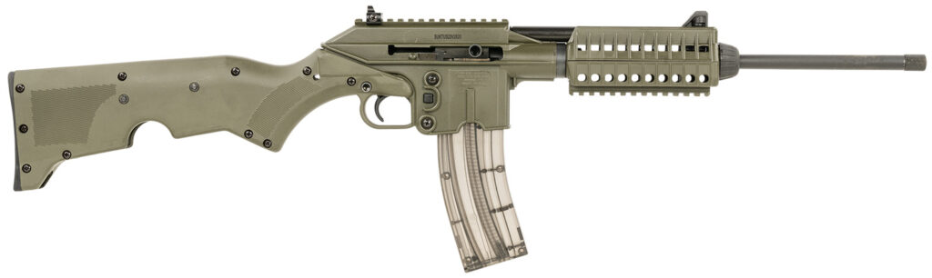 Kel-Tec SU22CAGRN SU22  Full Size 22 LR 26+1 16.10" Black Threaded Barrel, OD Green Picatinny Rail Polymer Receiver, OD Green Synthetic w/Storage Compartment Stock