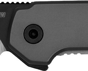 Kershaw 1411 Thermal EDC 2.95" Folding Drop Point Plain Black Oxide w/Satin Grinds 8Cr13MoV SS Blade, Gray PVD Stainless Steel Handle, Includes Pocket Clip