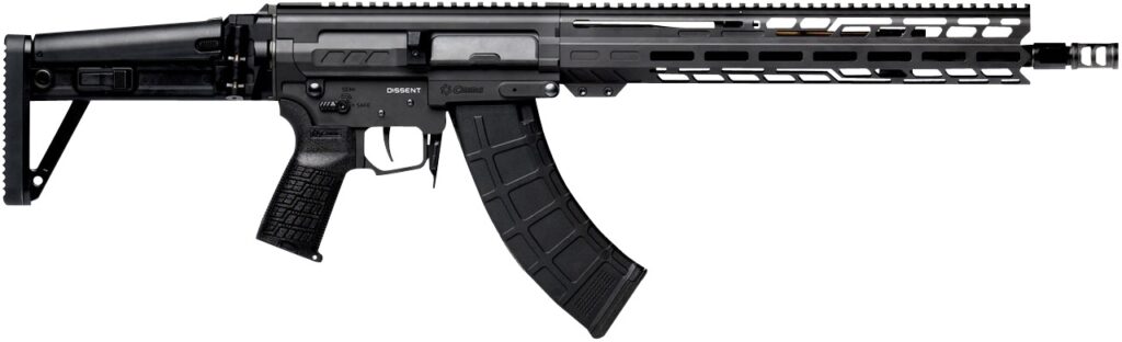 CMMG 86A7F0BAB Dissent MK47 7.62x39mm 30+1 (2) 14.30" P&W, Black Armor, Side Charging Handle Rec, 13.50" M-Lok Handguard, Side Folding Stock, Zeroed Grip, SVD Brake, 60/90 Ambi Safety, Adj. Gas Block