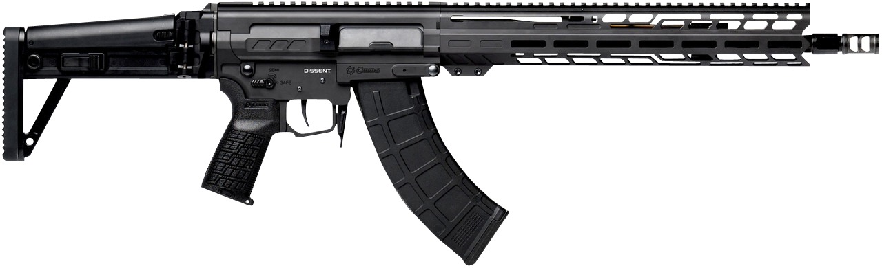 CMMG 86A7F0BAB Dissent MK47 7.62x39mm 30+1 (2) 14.30" P&W, Black Armor, Side Charging Handle Rec, 13.50" M-Lok Handguard, Side Folding Stock, Zeroed Grip, SVD Brake, 60/90 Ambi Safety, Adj. Gas Block