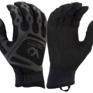 Pyramex VGTG10BM Compression Training Black Synthetic Leather Medium Hook & Loop