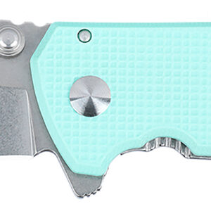 CRKT 2485B SQUID Compact 1.75" Folding Drop Point Plain Stonewashed D2 Steel Blade, Blue G10/SS Handle