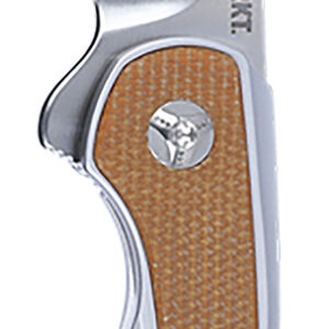 CRKT 6070 Padawan 3.01" Folding Wharncliffe Plain Brushed Satin 14C28N Steel Blade, SS w/G10 Coyote Tan Overlays Handle