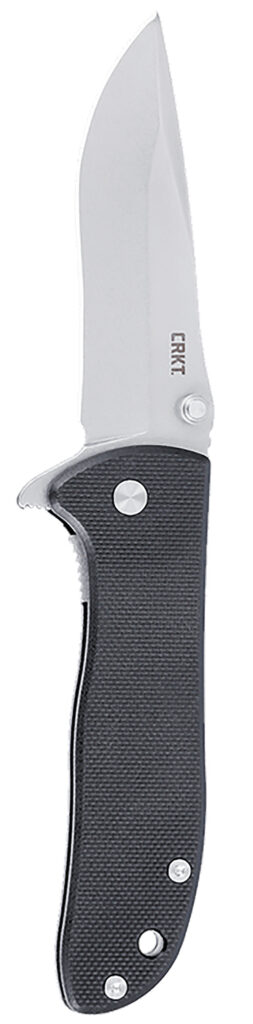 CRKT 6450D2 Drifter EDC 2.88" Folding Drop Point Plain Stonewashed D2 Steel Blade, Black Textured G10 Handle