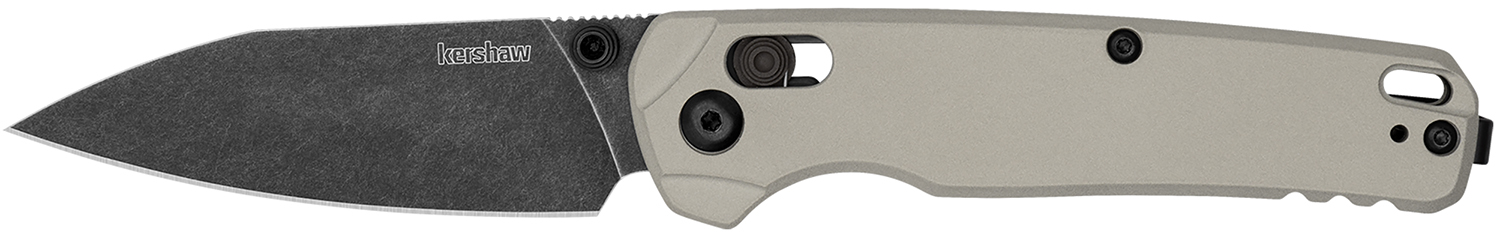 Kershaw 6105 Bel Air 3" Folding Reverse Tanto Plain Blackwash CPM MagnaCut Steel Blade, Bright Nickel Cerakote Aluminum Handle