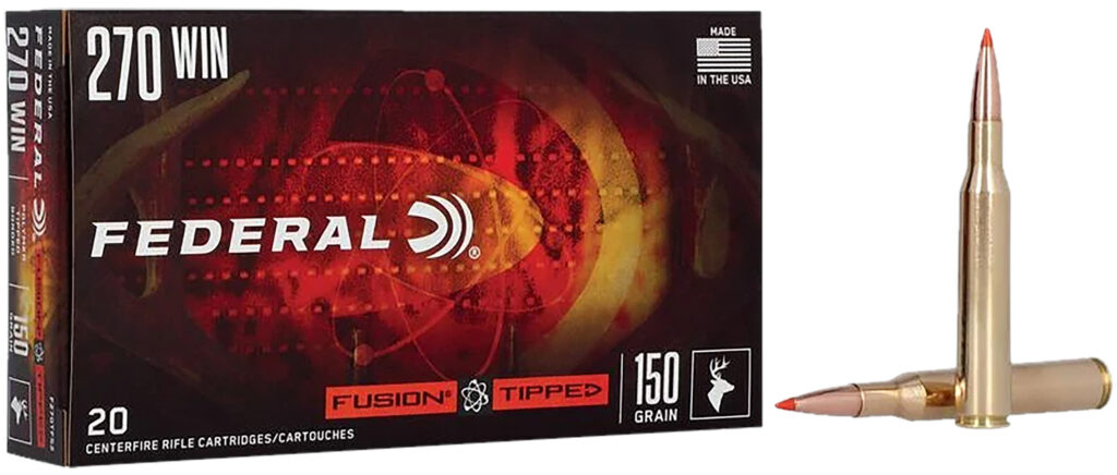 Federal F270TFS2   270Win 150gr Fusion Tipped 20 Per Box/10 Case