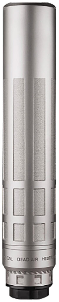 Dead Air NOMAX33XEMAXSIL Nomax 33 Silver .33 Cal Silencer w/ Xemax Adapter & 5/8-24 DA150 Muzzle Brake