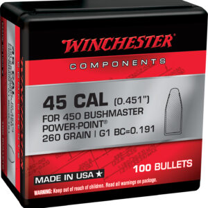 Winchester Ammo WB450P260X Power-Point  450Bushmaster 260gr 100 Per Box/10 Case